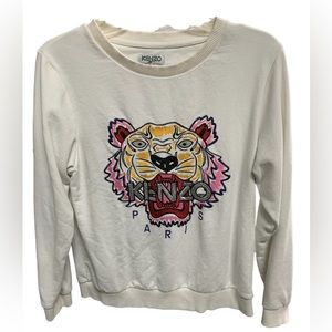 KENZO Paris tiger embroidered crewneck jumper